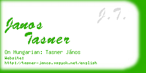 janos tasner business card